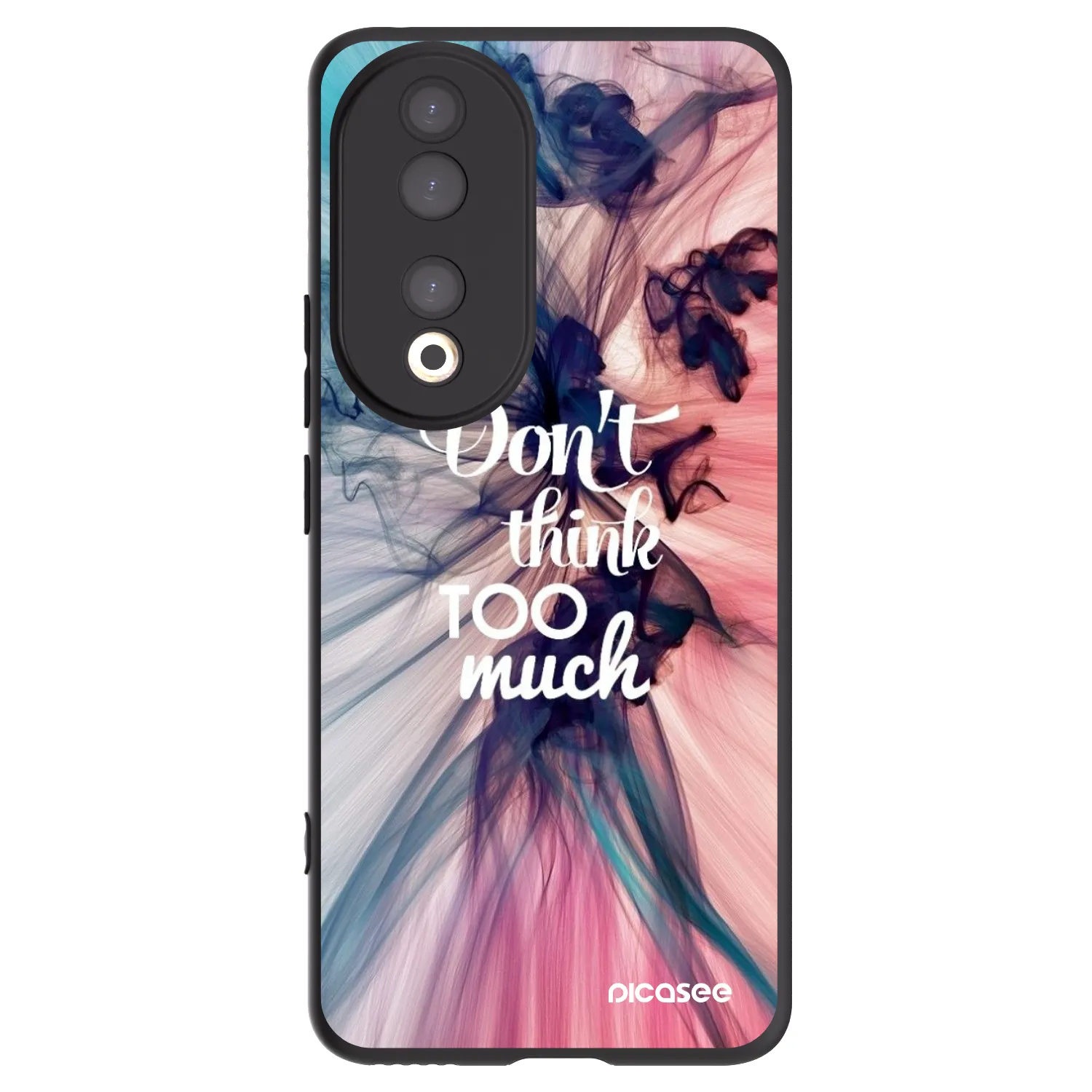 Picasee husă neagră din silicon pentru Honor 90 5G - Don't think TOO much