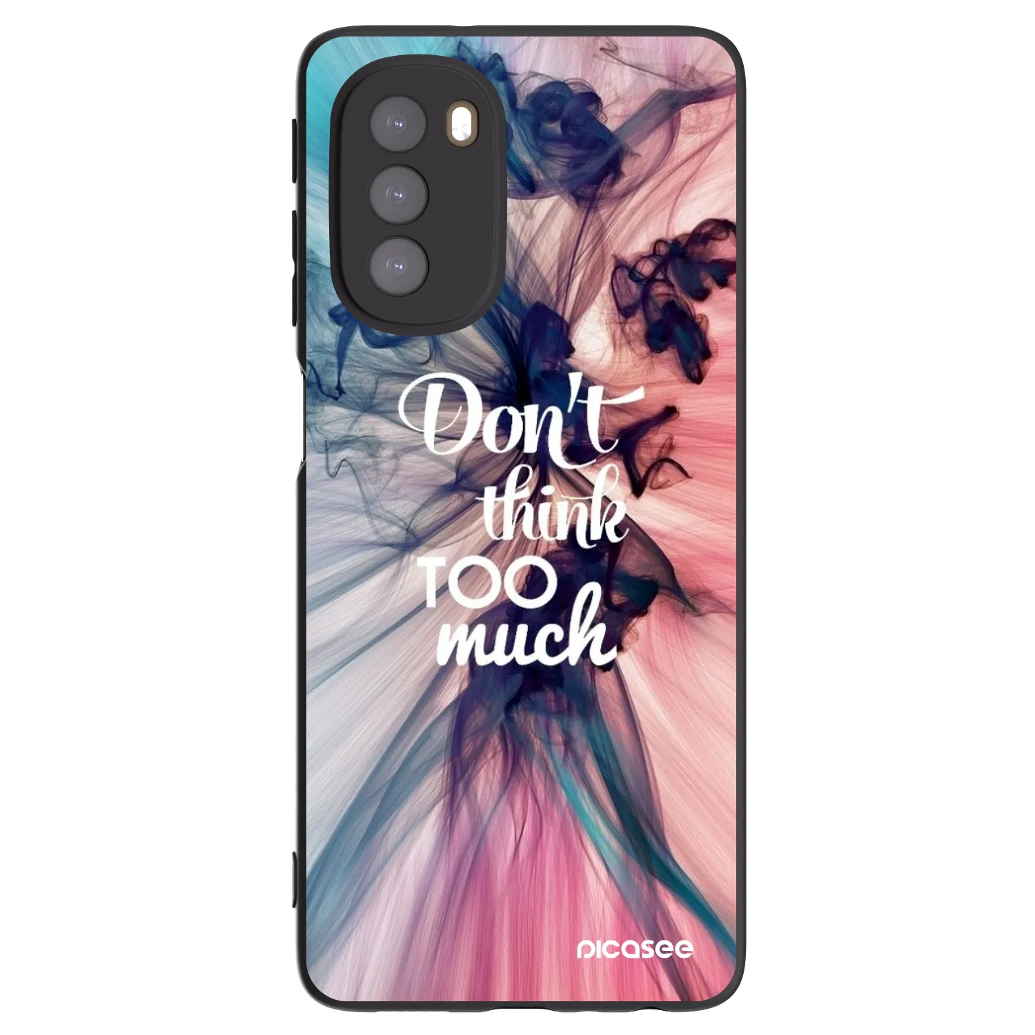 Picasee husă neagră din silicon pentru Motorola Moto G51 - Don't think TOO much
