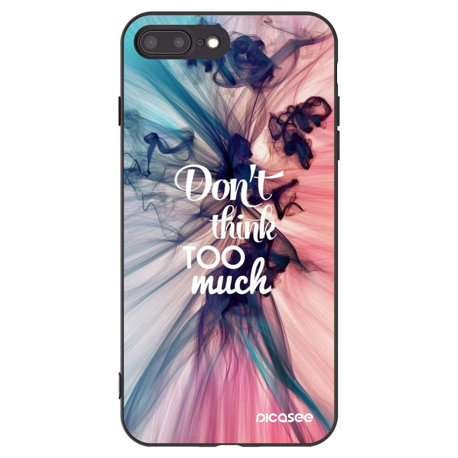 Picasee husă neagră din silicon pentru Apple iPhone 8 Plus - Don't think TOO much