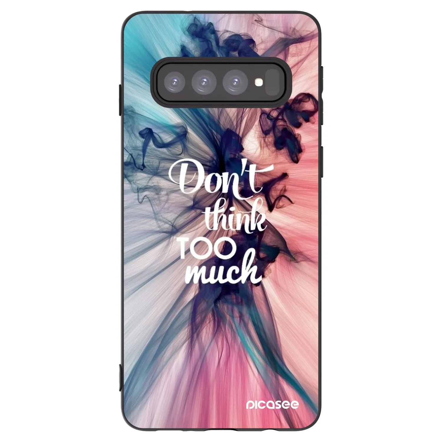 Picasee husă neagră din silicon pentru Samsung Galaxy S10 G973 - Don't think TOO much