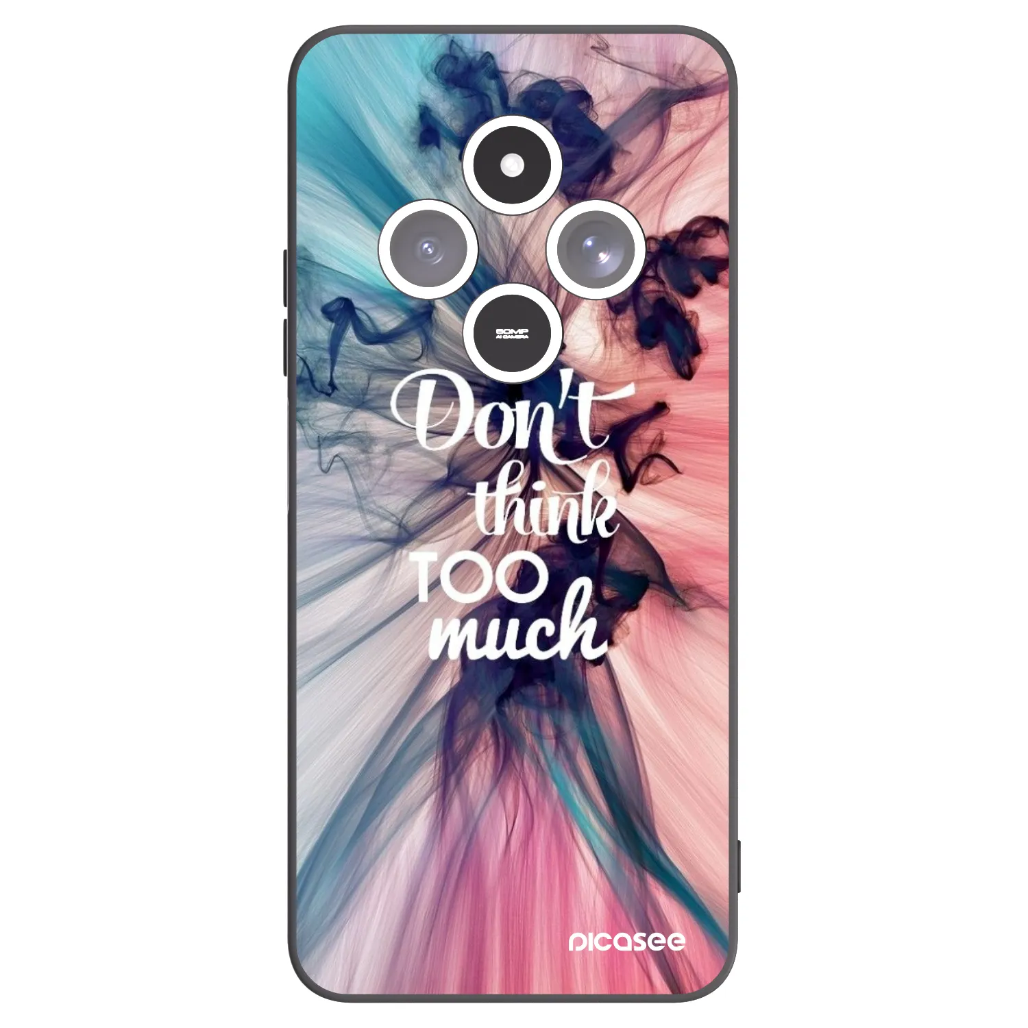 Picasee husă neagră din silicon pentru Xiaomi Redmi 14C - Don't think TOO much