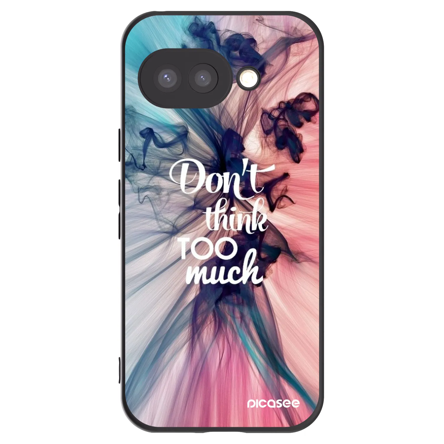 Picasee husă neagră din silicon pentru Google Pixel 9a - Don't think TOO much