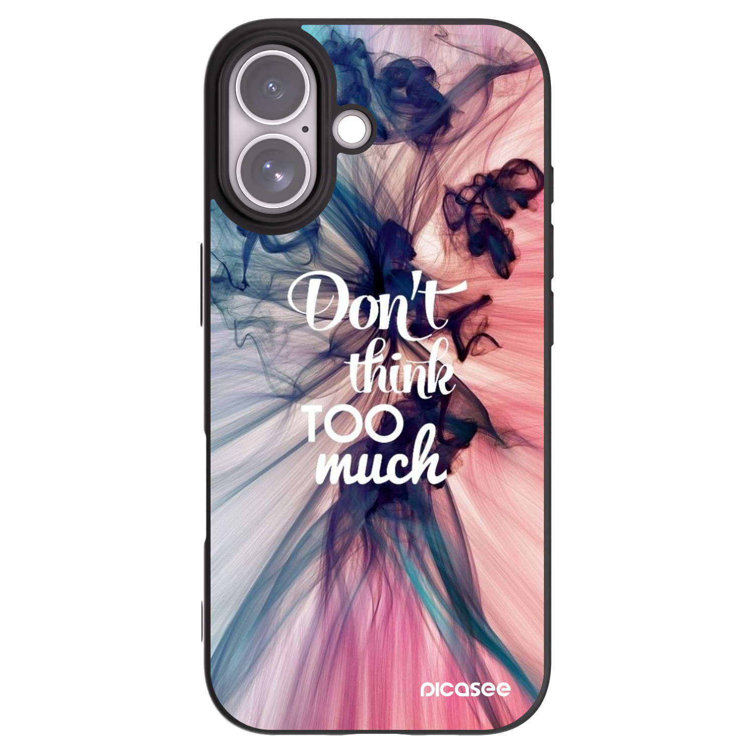 Picasee husă neagră din silicon pentru Apple iPhone 17 - Don't think TOO much