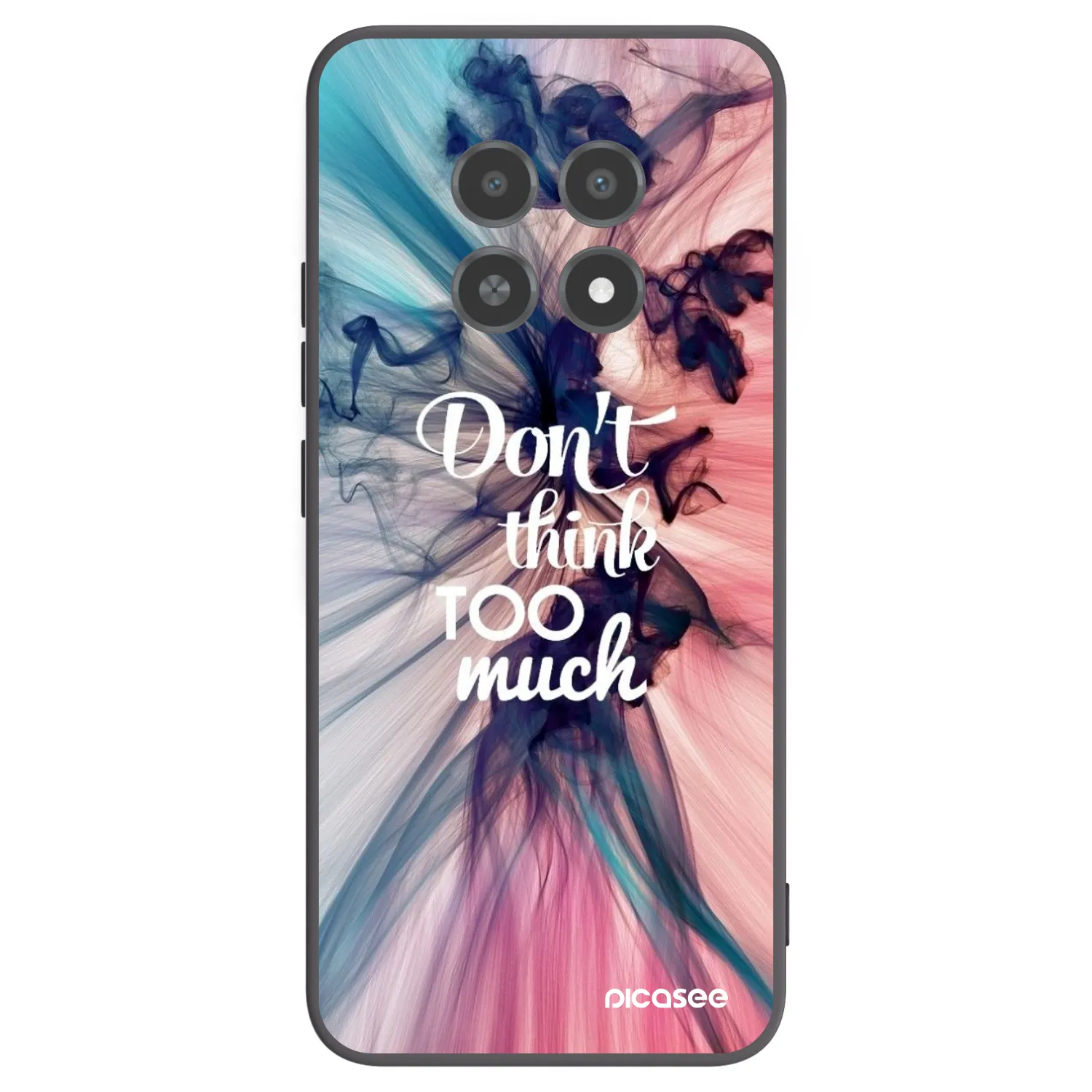 Picasee husă neagră din silicon pentru Realme 12X - Don't think TOO much