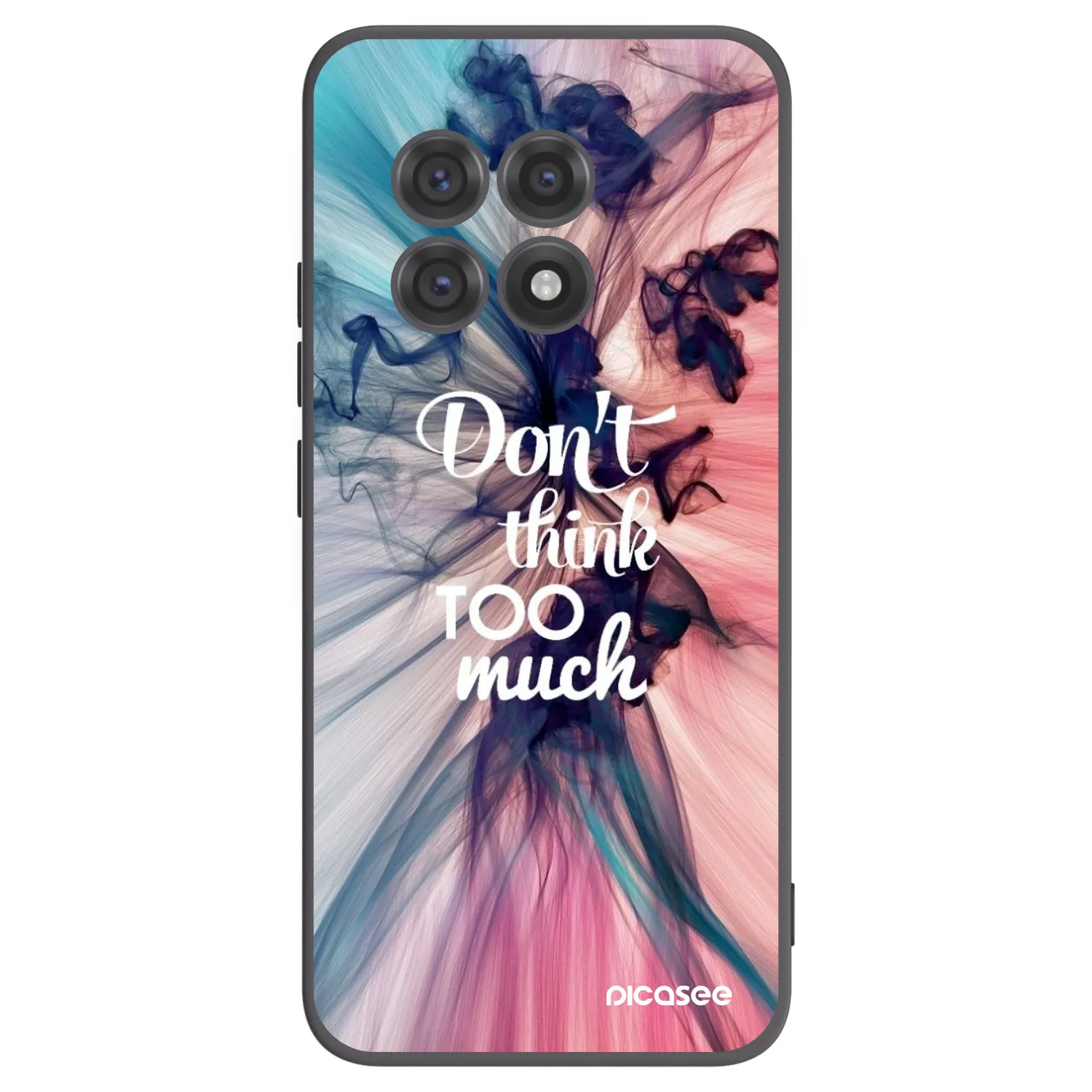 Picasee husă neagră din silicon pentru OnePlus 13R 5G - Don't think TOO much
