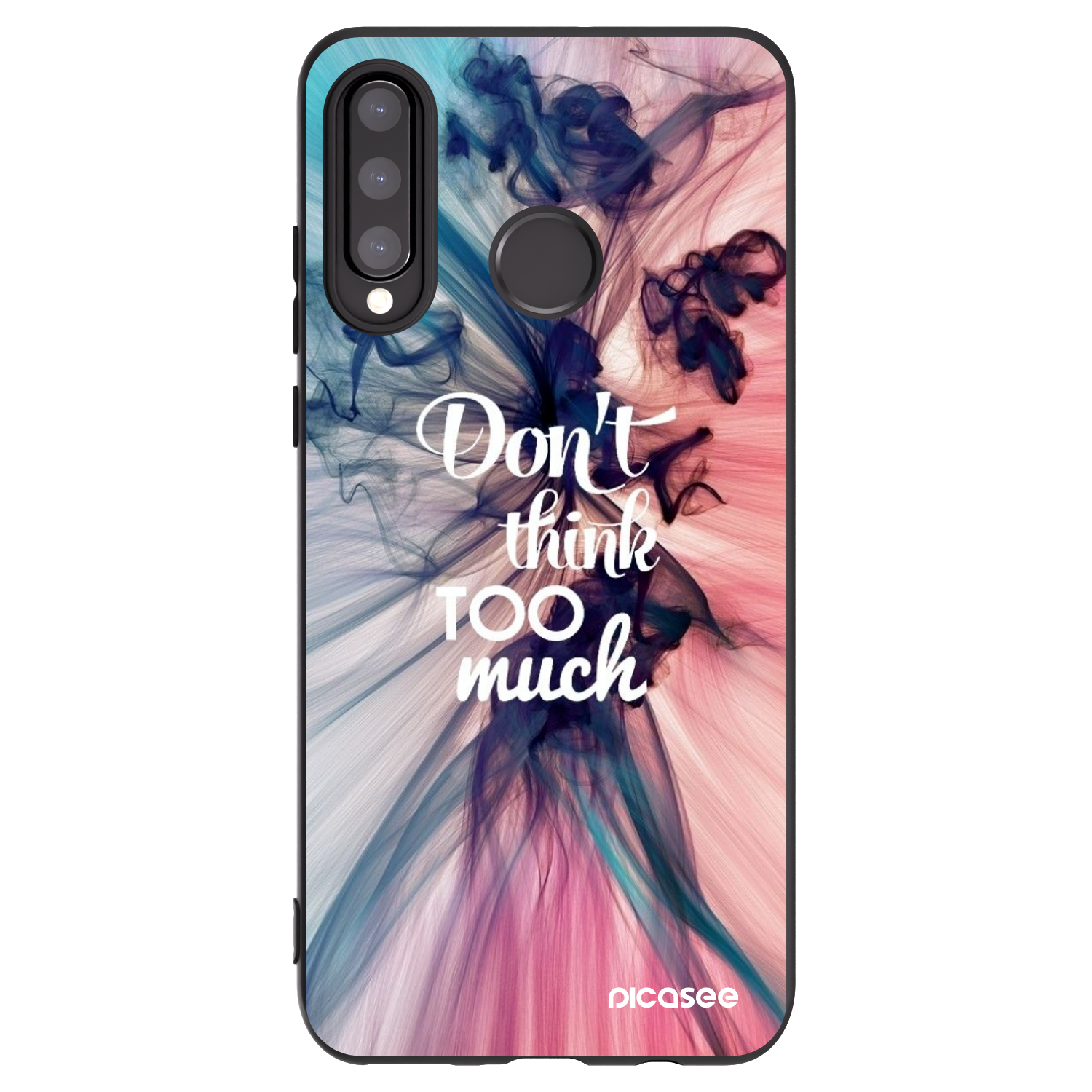 Picasee husă neagră din silicon pentru Huawei P30 Lite - Don't think TOO much