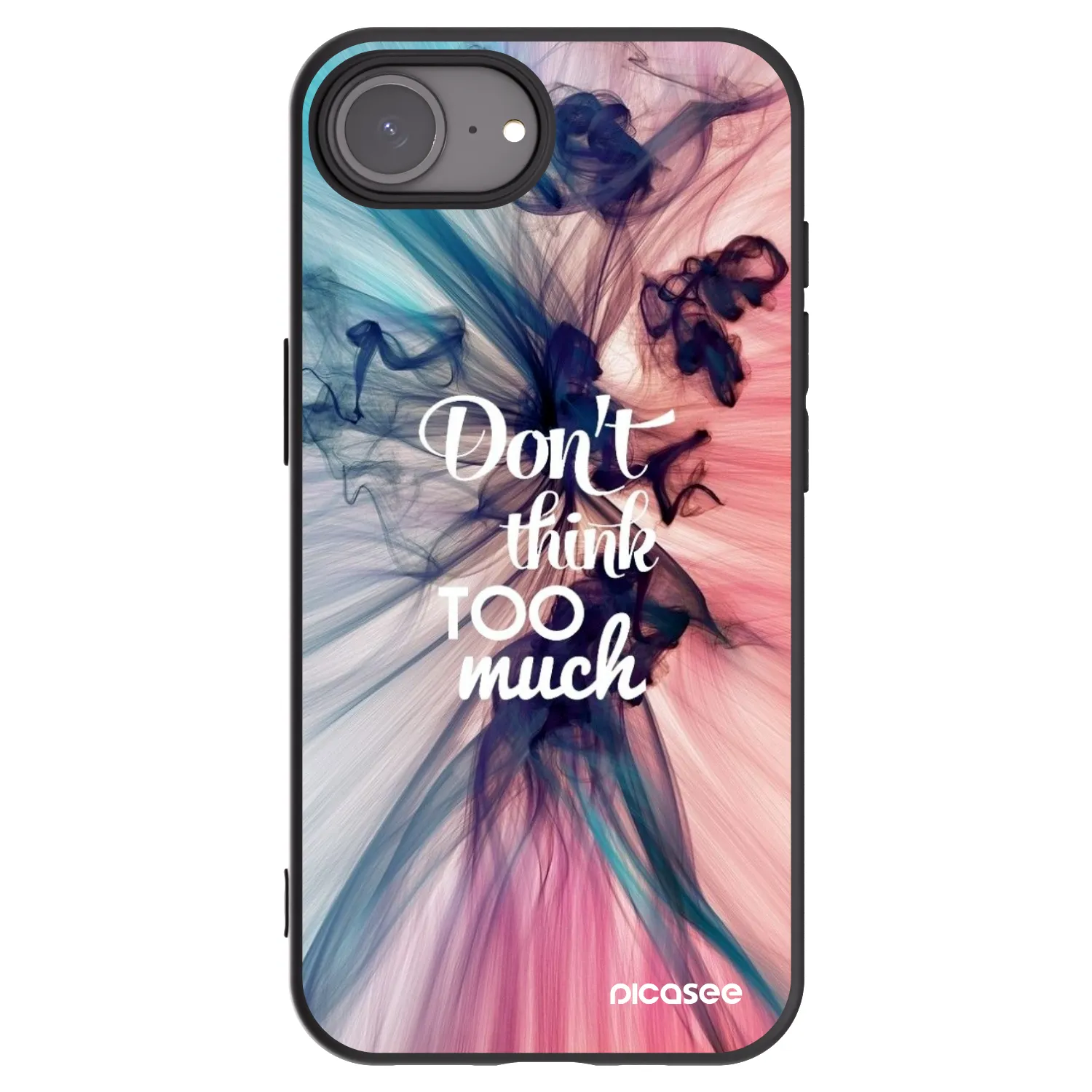 Picasee husă neagră din silicon pentru Apple iPhone 17e - Don't think TOO much