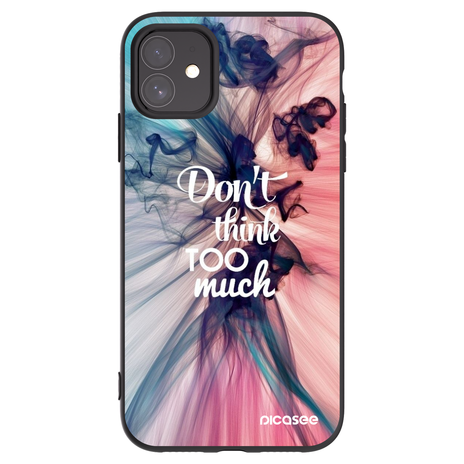 Picasee husă neagră din silicon pentru Apple iPhone 11 - Don't think TOO much