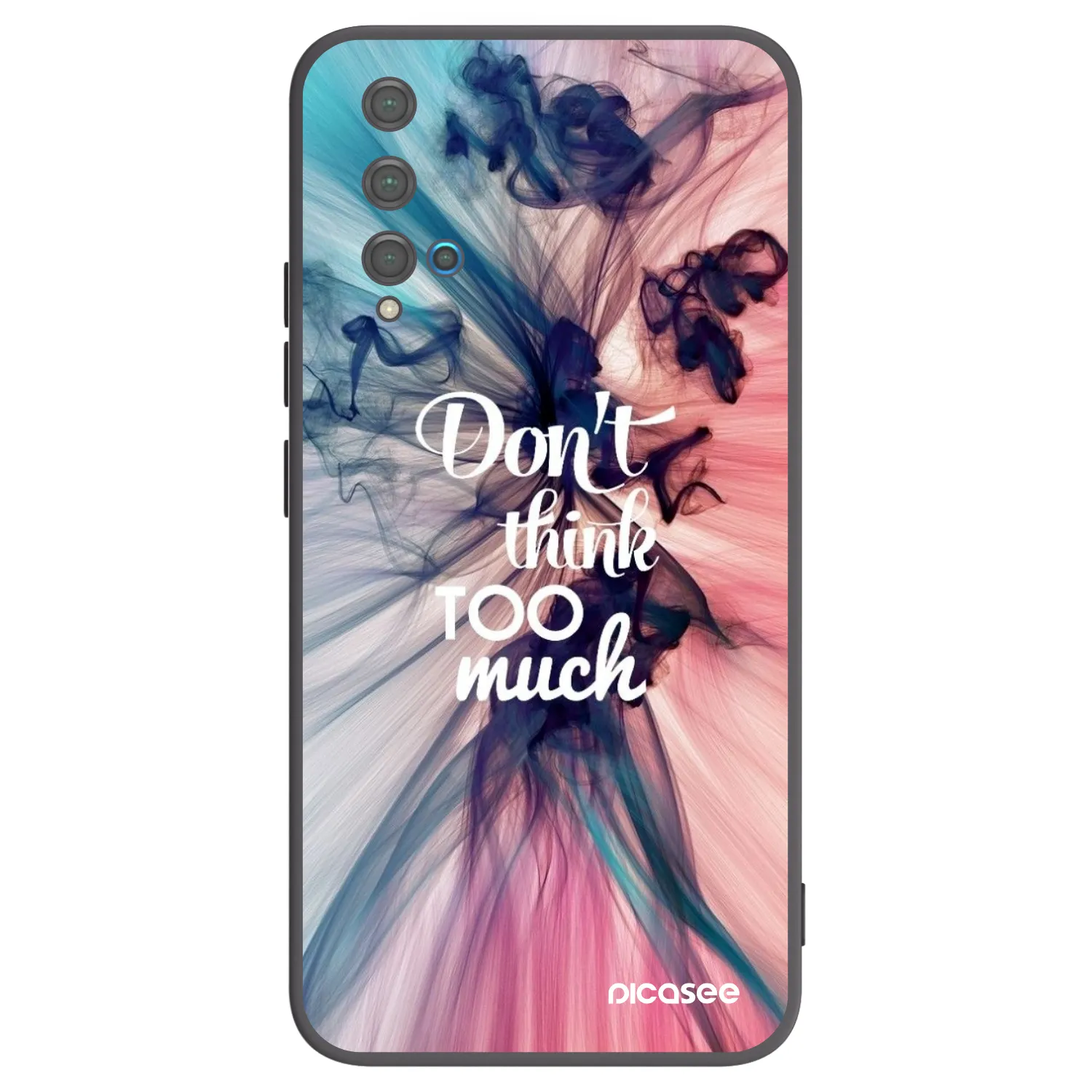 Picasee husă neagră din silicon pentru Huawei Nova 5T - Don't think TOO much