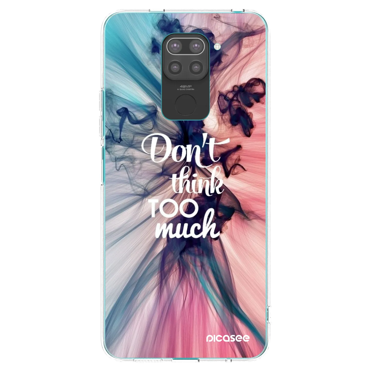 Picasee husă neagră din silicon pentru Xiaomi Redmi Note 9 - Don't think TOO much