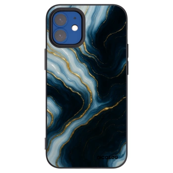 Picasee husă neagră din silicon pentru Apple iPhone 12 mini - Luna