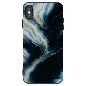 Picasee husă neagră din silicon pentru Apple iPhone XS Max - Luna