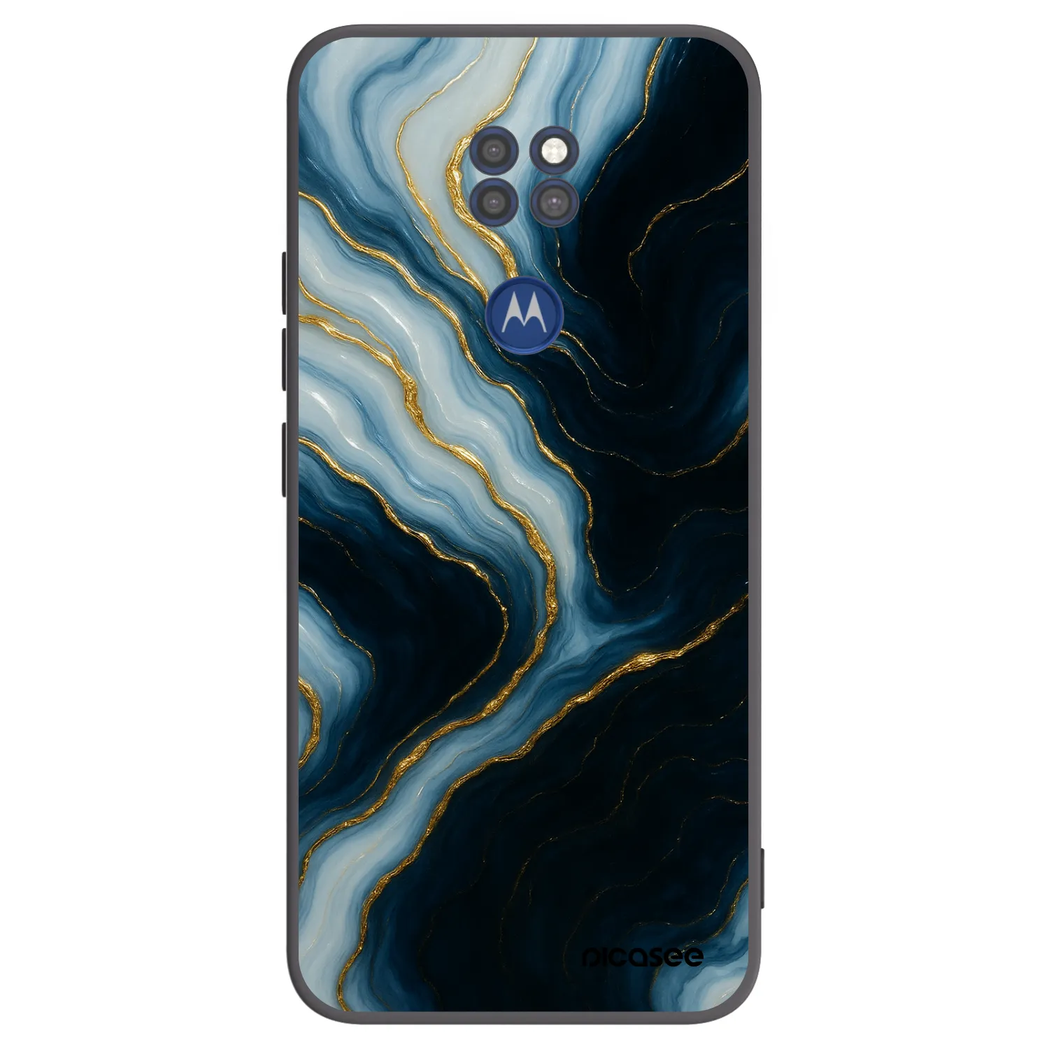 Picasee husă neagră din silicon pentru Motorola Moto G9 Play - Luna