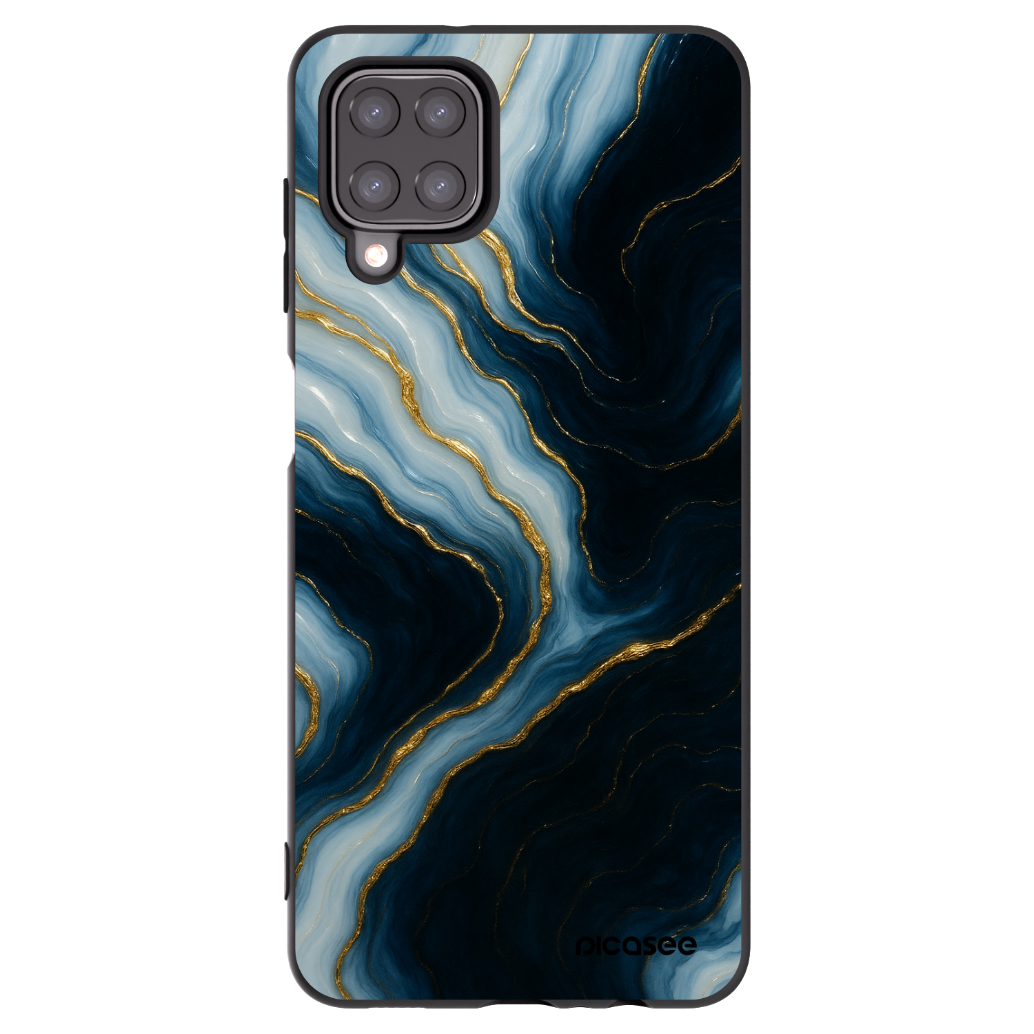 Picasee husă neagră din silicon pentru Samsung Galaxy A12 A125F - Luna