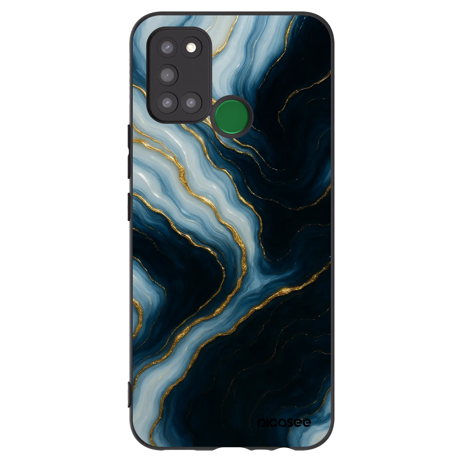 Picasee husă neagră din silicon pentru Realme 7i - Luna