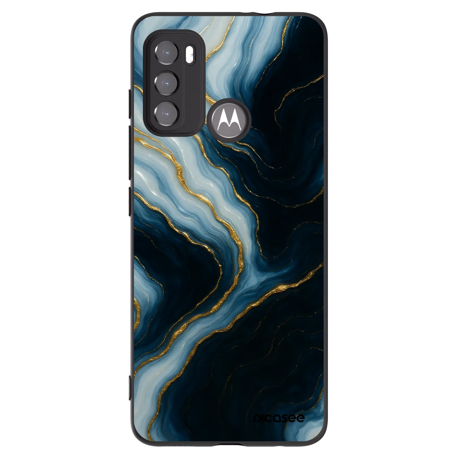 Picasee husă neagră din silicon pentru Motorola Moto G60 - Luna