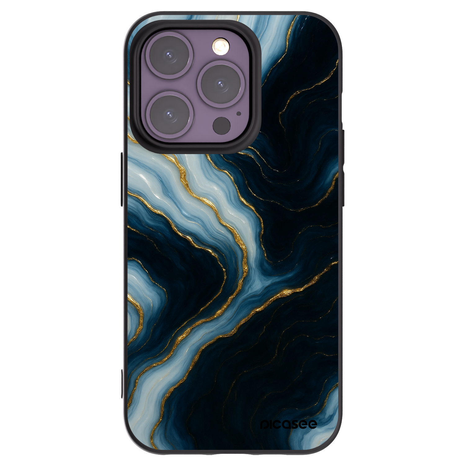 Picasee husă neagră din silicon pentru Apple iPhone 14 Pro - Luna