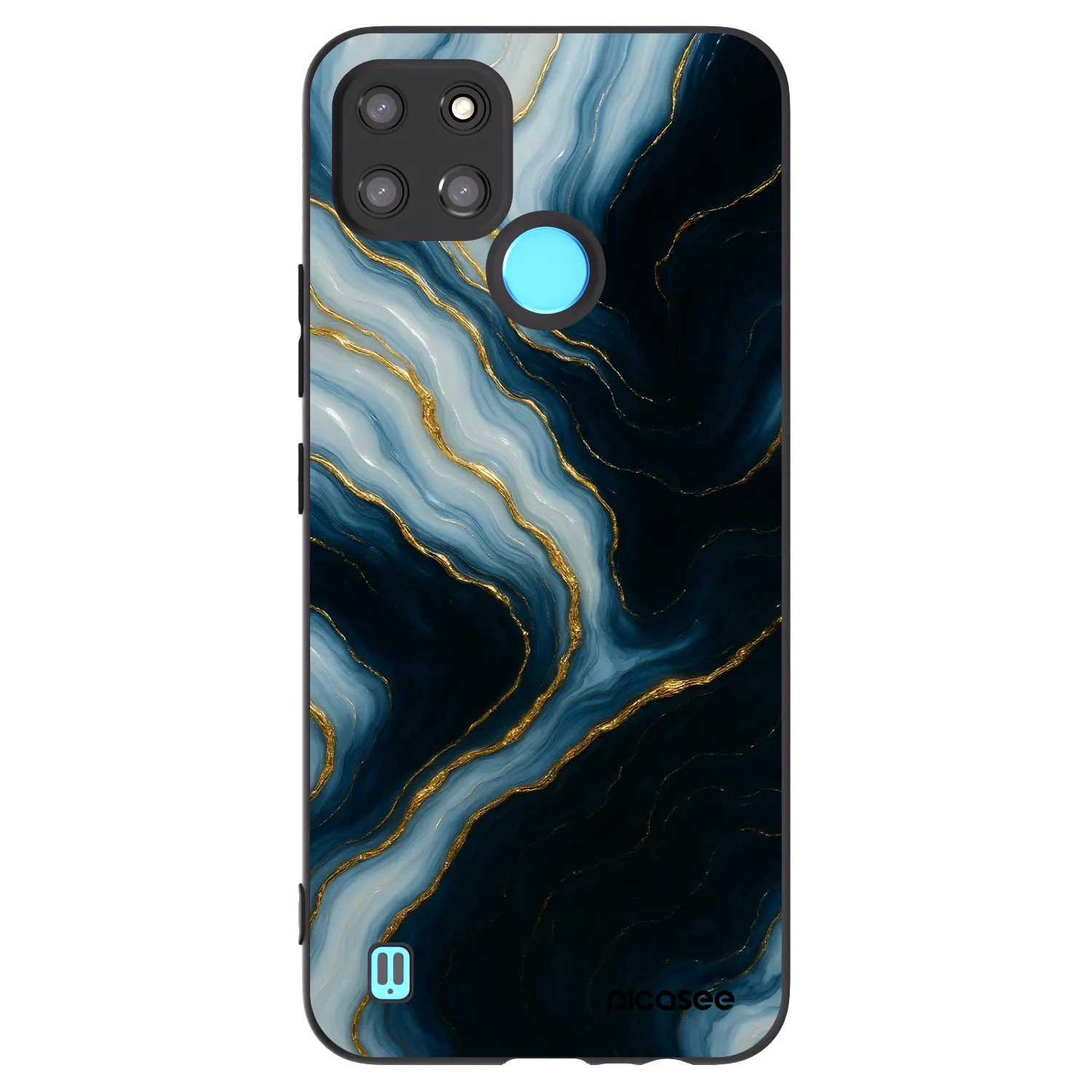 Picasee husă neagră din silicon pentru Realme C21Y - Luna