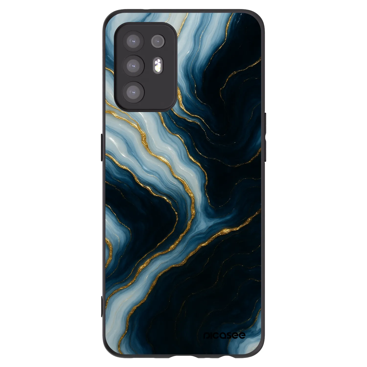 Picasee husă neagră din silicon pentru OPPO A94 5G - Luna