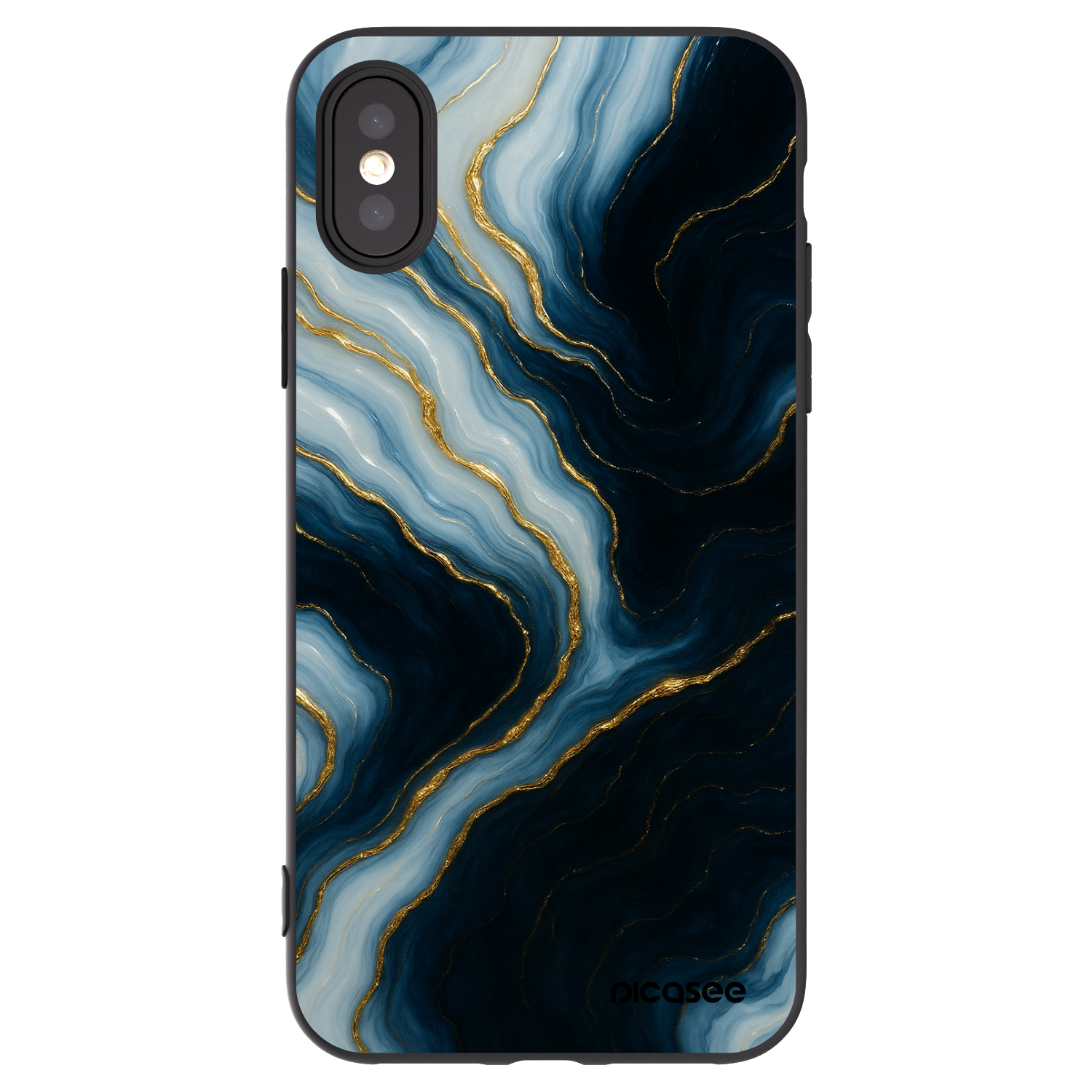 Picasee husă neagră din silicon pentru Apple iPhone X/XS - Luna