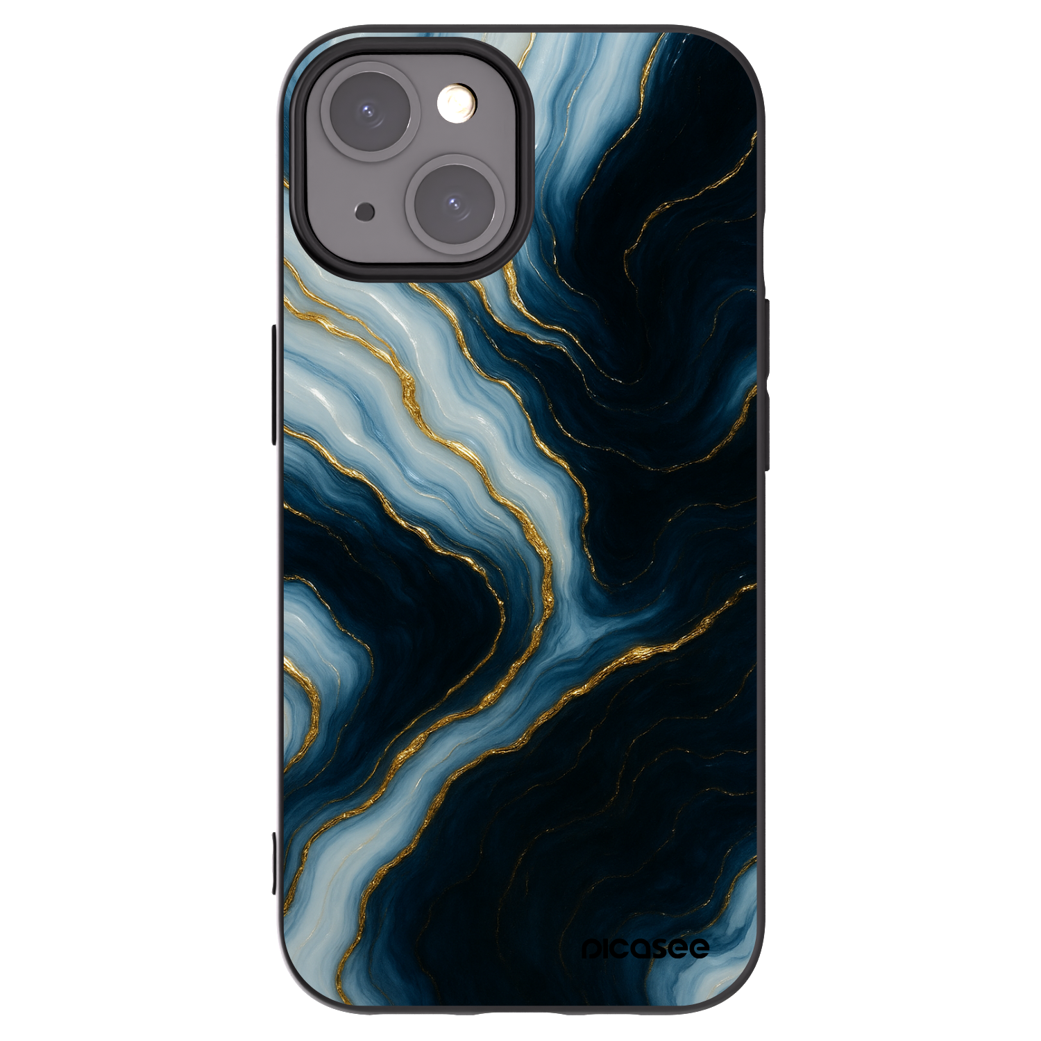 Picasee husă neagră din silicon pentru Apple iPhone 15 - Luna