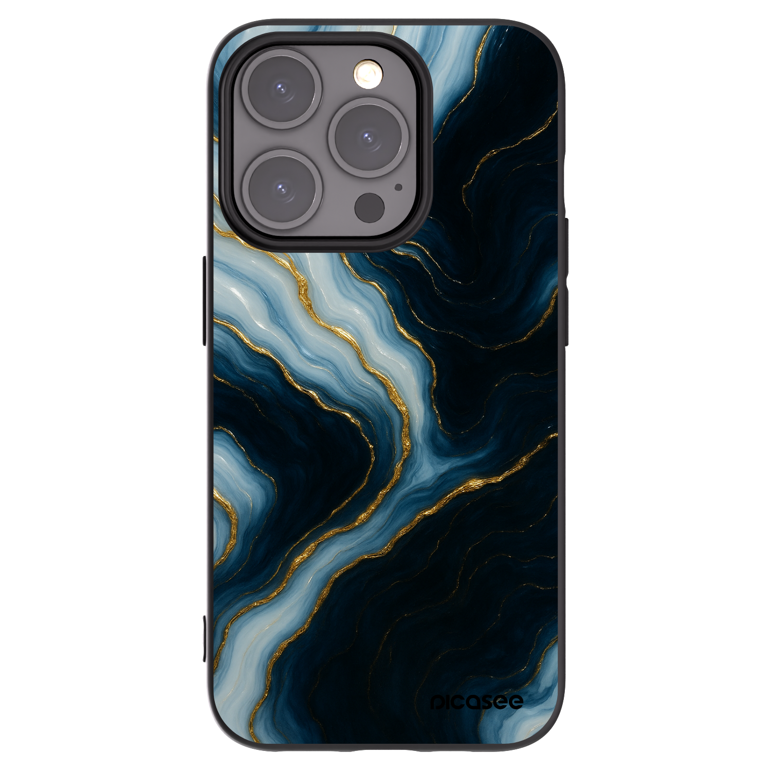 Picasee husă neagră din silicon pentru Apple iPhone 15 Pro - Luna