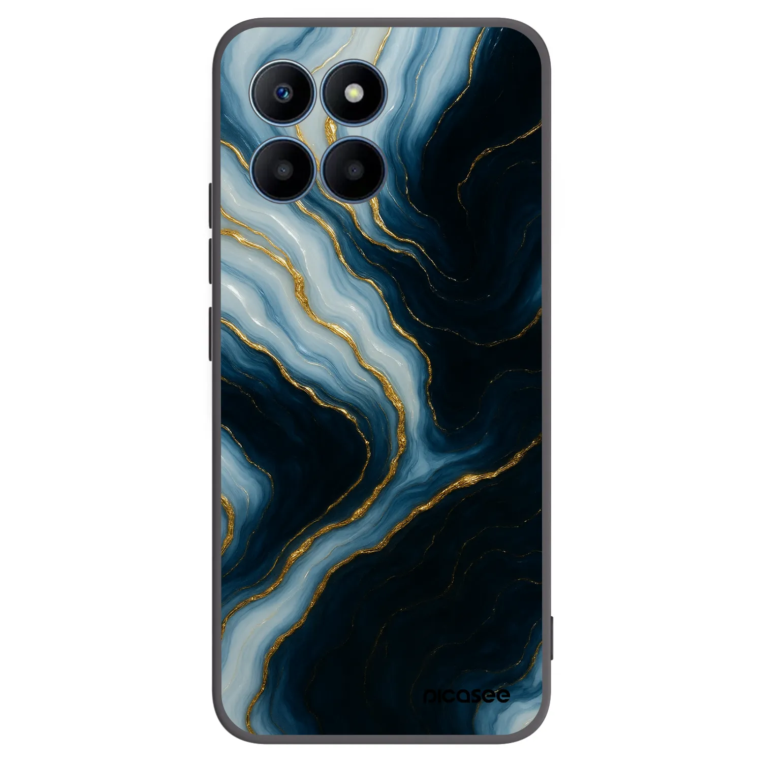 Picasee husă neagră din silicon pentru Honor 70 Lite - Luna