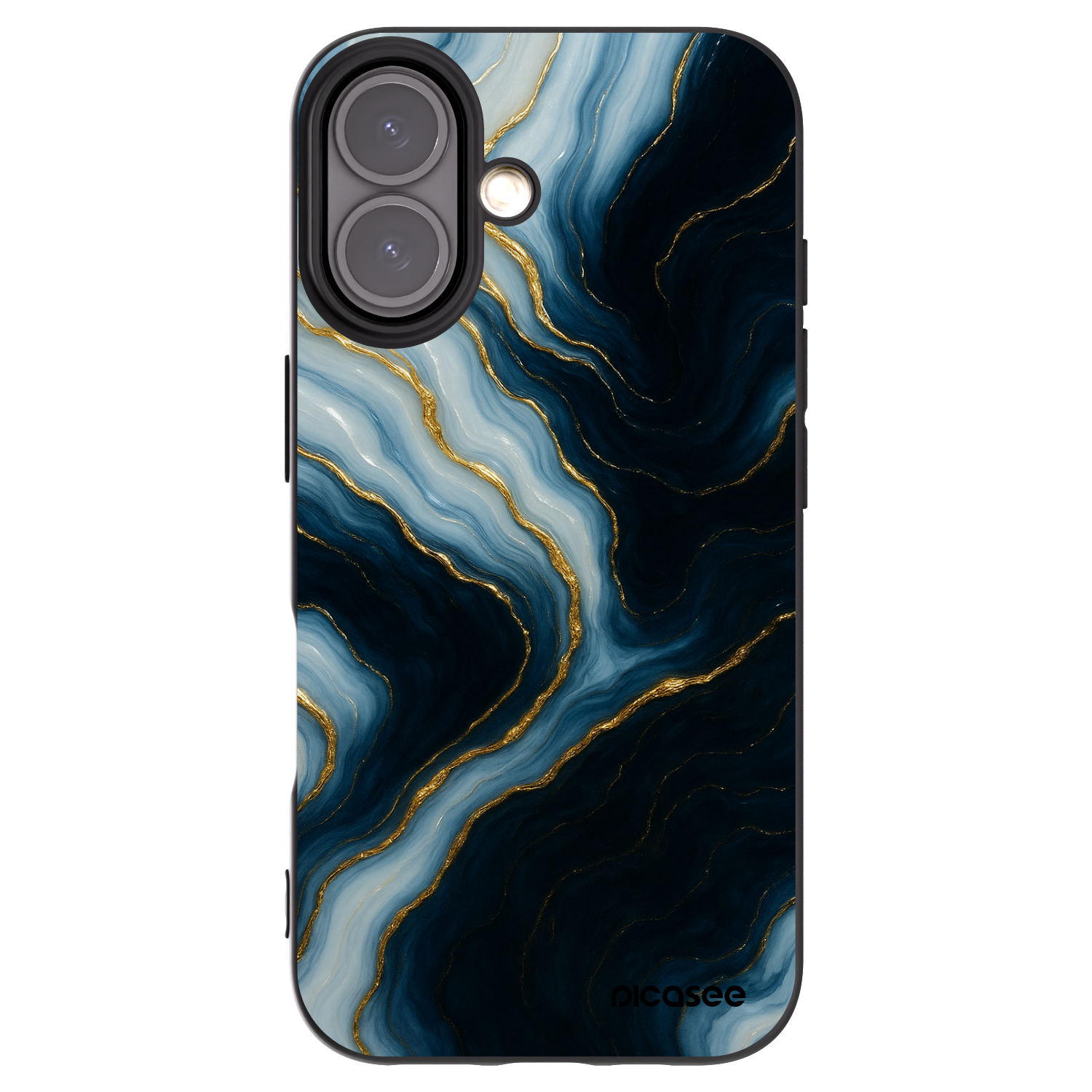 Picasee husă neagră din silicon pentru Apple iPhone 16 - Luna