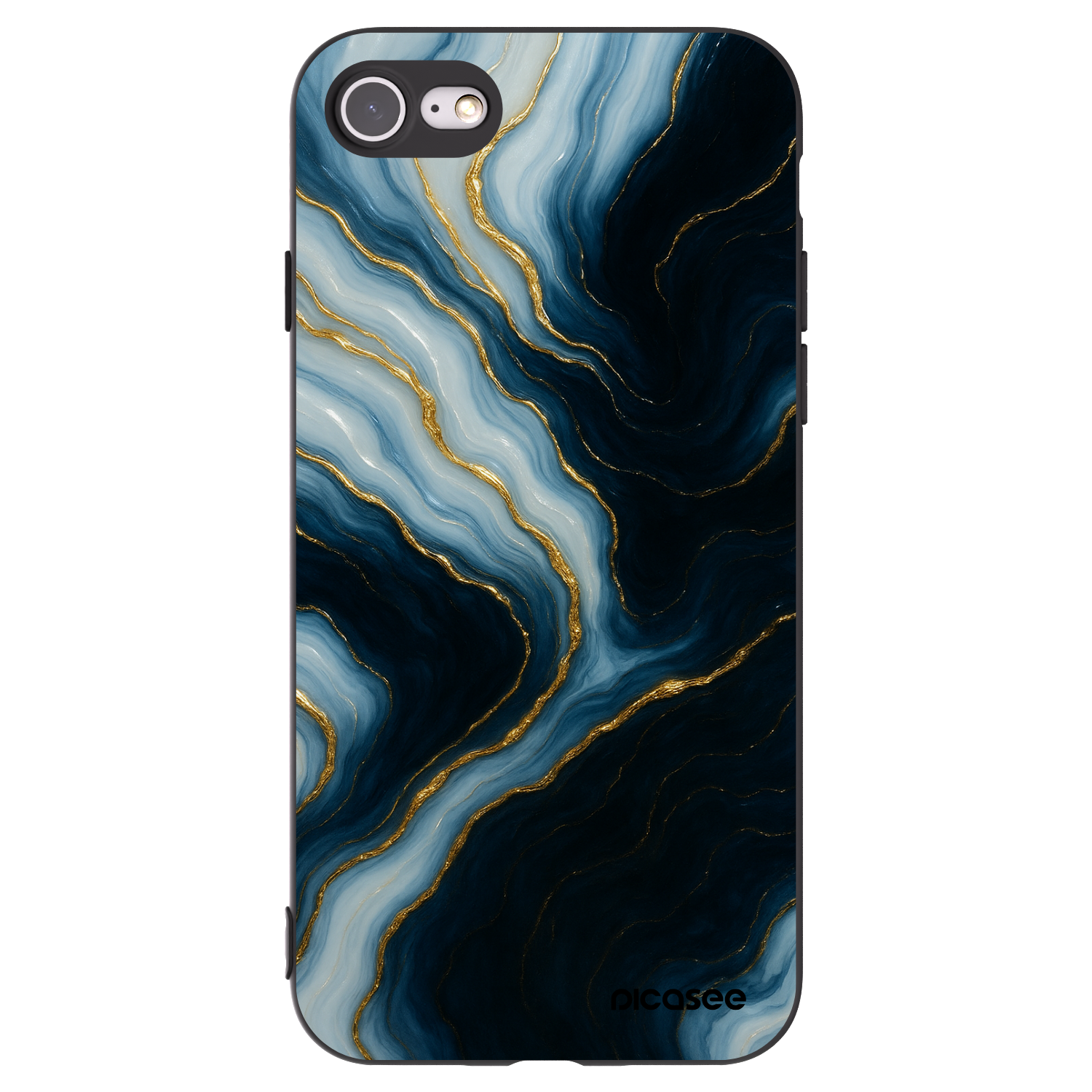 Picasee husă neagră din silicon pentru Apple iPhone 8 - Luna