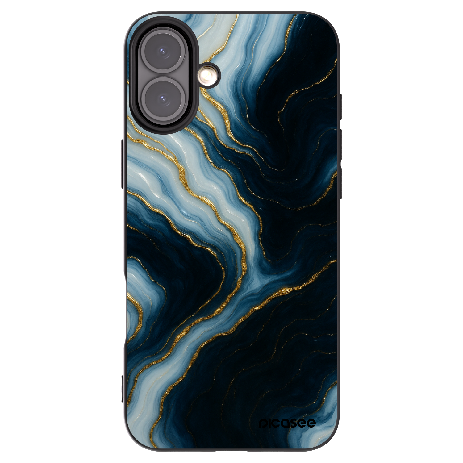 Picasee husă neagră din silicon pentru Apple iPhone 16 Plus - Luna