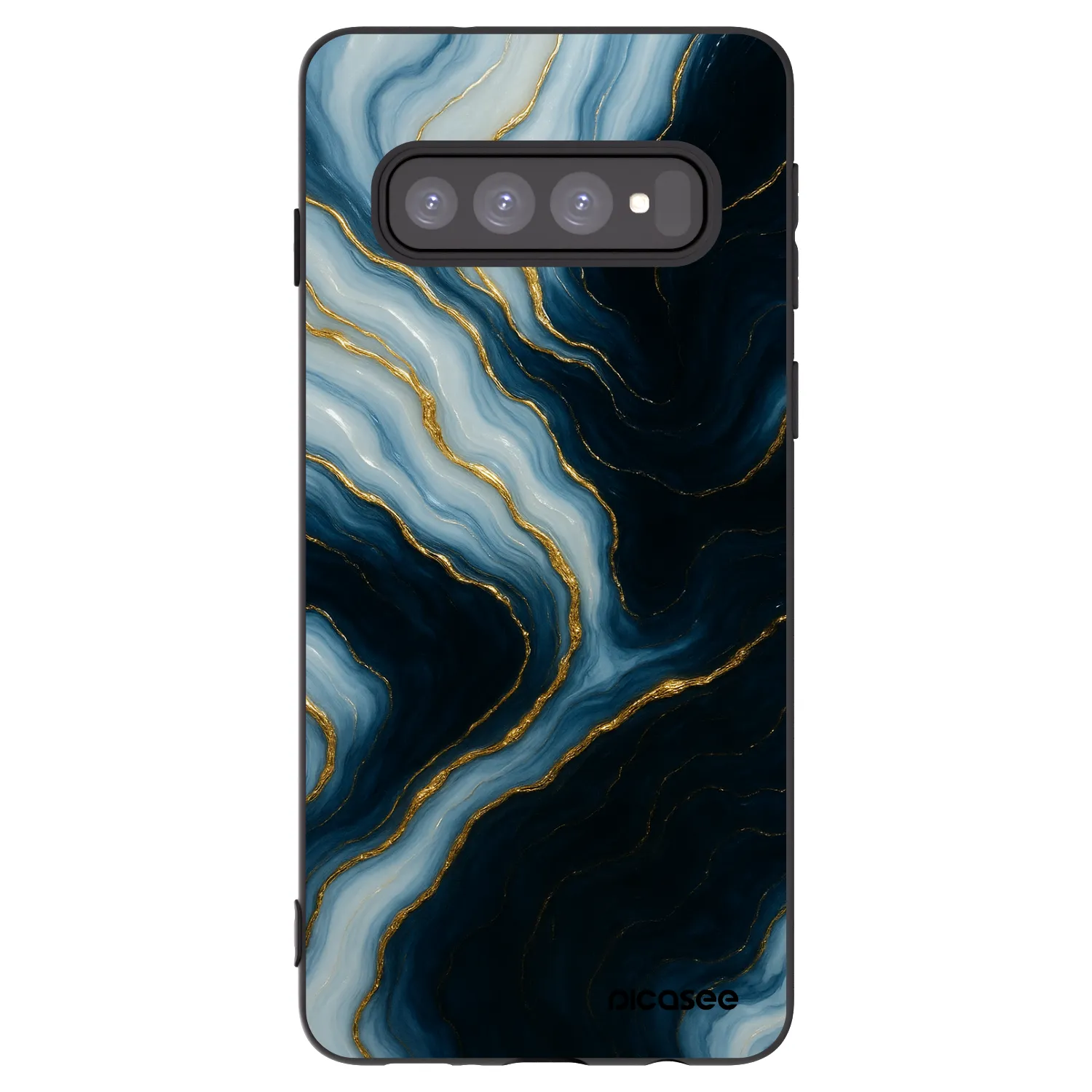 Picasee husă neagră din silicon pentru Samsung Galaxy S10 G973 - Luna