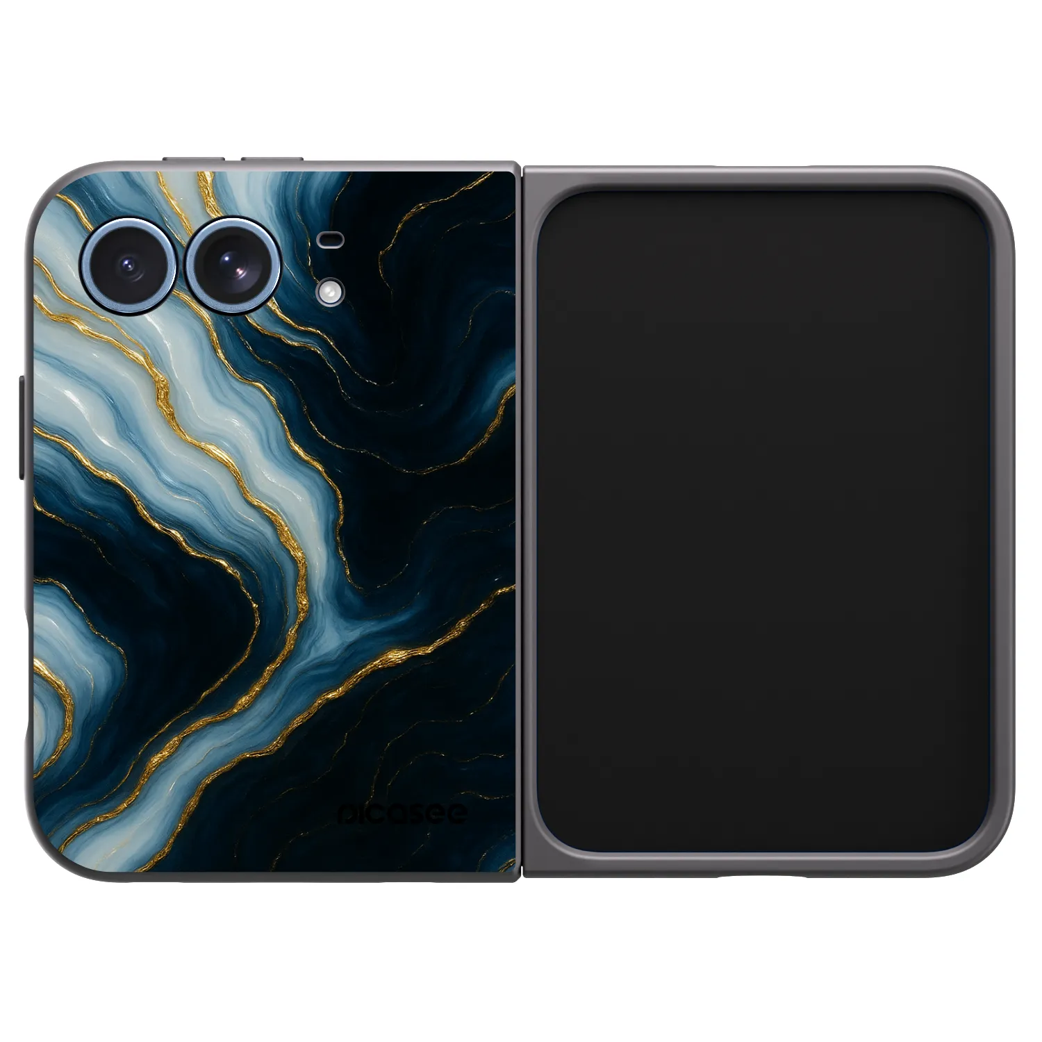 Picasee husă neagră din silicon pentru Apple iPhone Duo - Luna