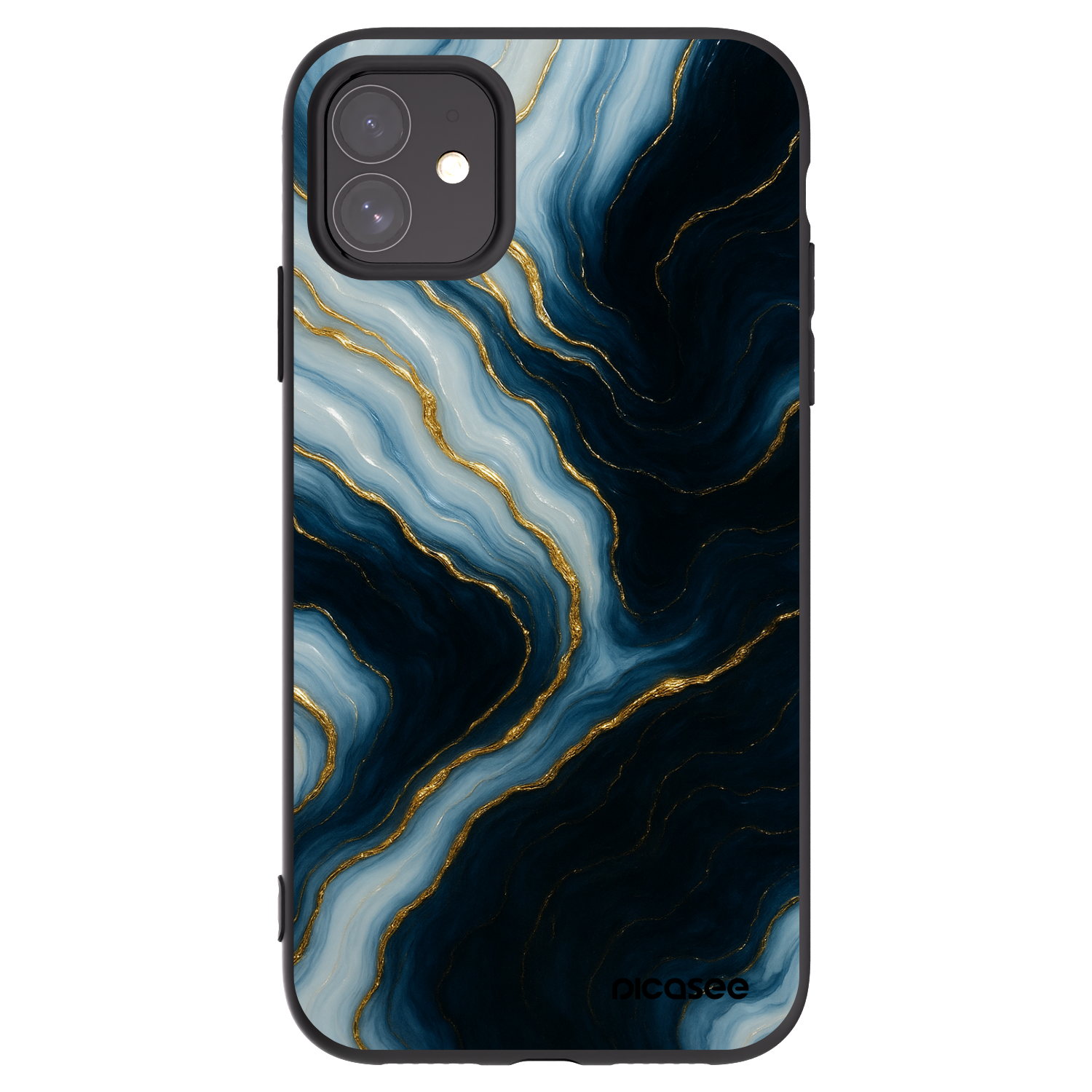 Picasee husă neagră din silicon pentru Apple iPhone 11 - Luna