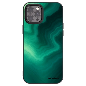 Picasee husă neagră din silicon pentru Apple iPhone 12 Pro Max - Malachite