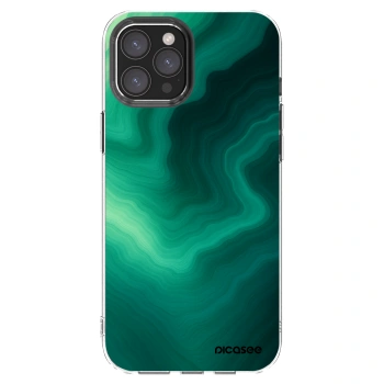 Picasee husă transparentă din silicon pentru Apple iPhone 12 Pro Max - Malachite