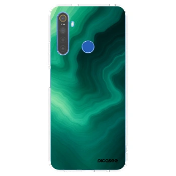 Picasee husă transparentă din silicon pentru Realme 5 - Malachite
