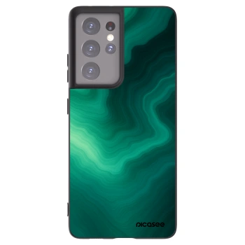 Picasee husă neagră din silicon pentru Samsung Galaxy S21 Ultra 5G G998B - Malachite