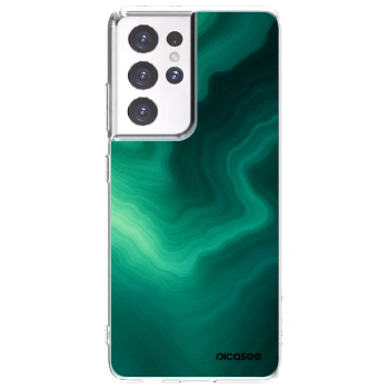 Picasee husă transparentă din silicon pentru Samsung Galaxy S21 Ultra 5G G998B - Malachite
