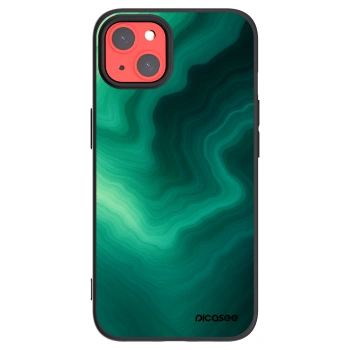 Picasee husă neagră din silicon pentru Apple iPhone 13 - Malachite