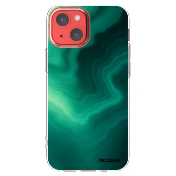 Picasee husă transparentă din silicon pentru Apple iPhone 13 mini - Malachite