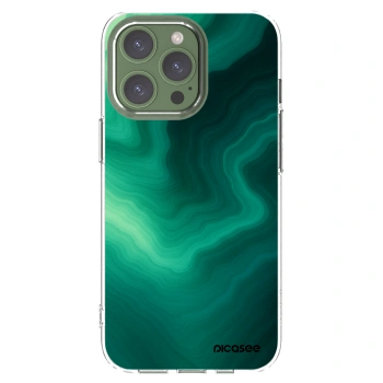Picasee husă transparentă din silicon pentru Apple iPhone 13 Pro - Malachite