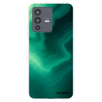 Picasee husă transparentă din silicon pentru Vivo V23 5G - Malachite