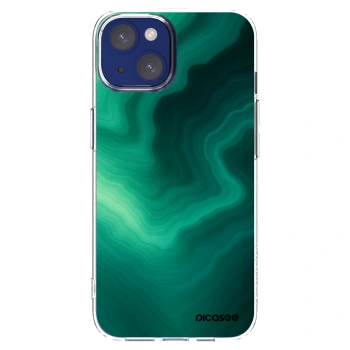 Picasee husă transparentă din silicon pentru Apple iPhone 14 - Malachite