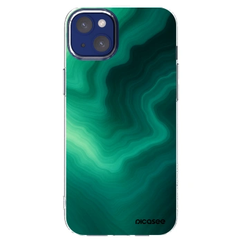 Picasee husă transparentă din silicon pentru Apple iPhone 14 Plus - Malachite