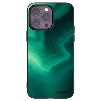 Picasee husă neagră din silicon pentru Apple iPhone 14 Pro Max - Malachite