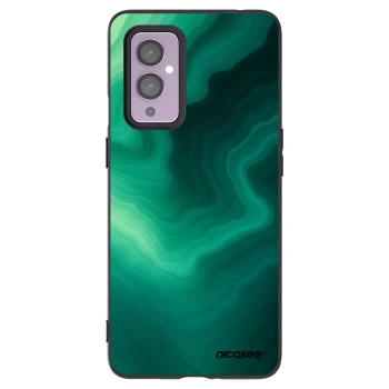 Picasee husă neagră din silicon pentru OnePlus 9 - Malachite