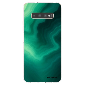 Picasee husă transparentă din silicon pentru Samsung Galaxy S10 Plus G975 - Malachite