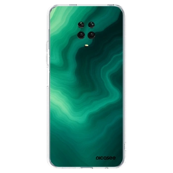 Picasee husă transparentă din silicon pentru Xiaomi Redmi Note 9 Pro - Malachite