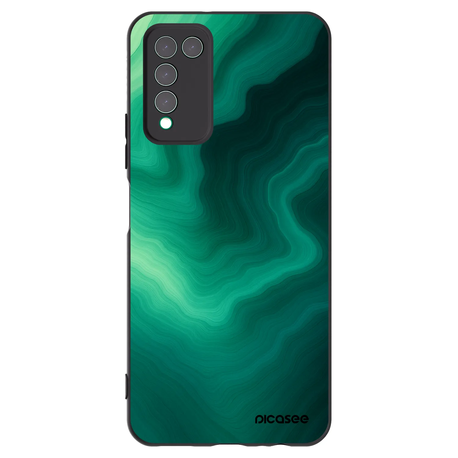 Picasee husă neagră din silicon pentru Honor 10X Lite - Malachite