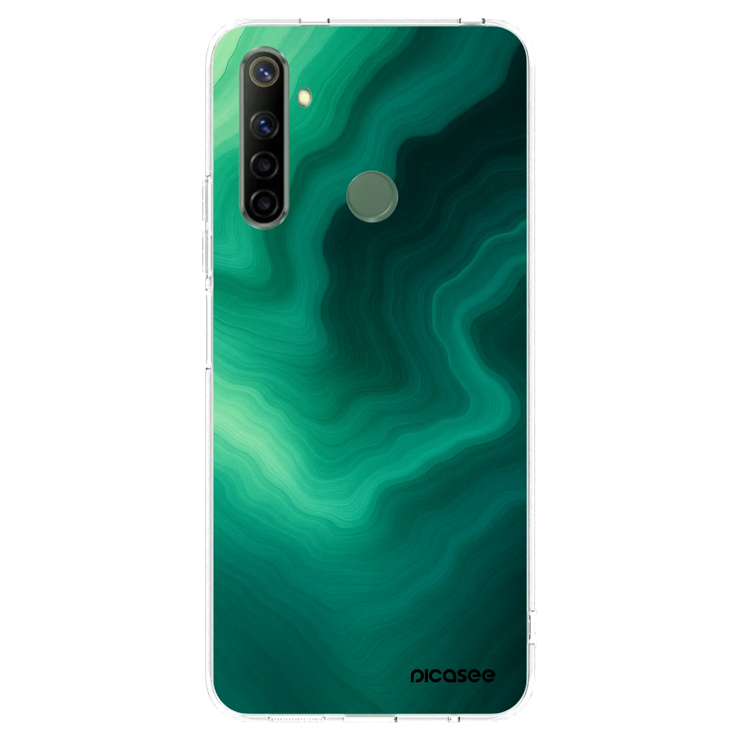 Picasee husă transparentă din silicon pentru Realme 6i - Malachite